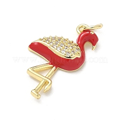 Brass Micro Pave Cubic Zirconia Pendants&nbsp;KK-H255-14A-G02