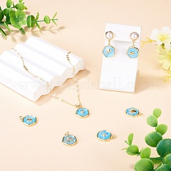 4Pcs Golden Ocean Brass Enamel Pendants&nbsp;KK-TADJ0001-32