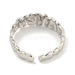Non-Tarnish 304 Stainless Steel Open Cuff Ring for Women&nbsp;RJEW-A043-32P
