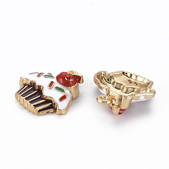 Rack Plating Alloy Enamel Pendants&nbsp;X-ENAM-S126-051-NR