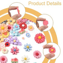 100Pcs 10 Styles Opaque Resin Cabochons&nbsp;CRES-FS0001-25