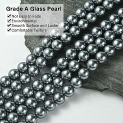 Eco-Friendly Glass Pearl Beads Strands&nbsp;HY-A008-12mm-RB077