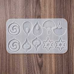 DIY Vortex & Teardrop & Flower & Fan Pendant Silicone Molds&nbsp;LS-SIMO-H008-03