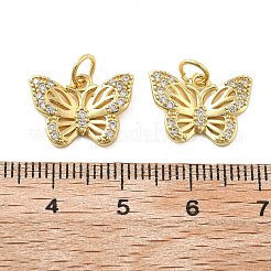 Brass Micro Pave Cubic Zirconia Pendants&nbsp;KK-C092-22A-G