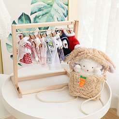 12Pcs Wood Doll Clothes Hangers&nbsp;AJEW-GO0001-22A