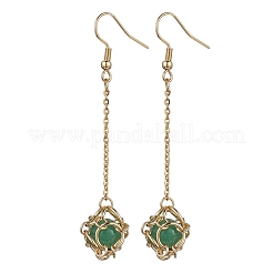Natural Mixed Gemstone Dangle Earrings&nbsp;EJEW-JE05660-01
