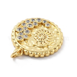 Brass Micro Pave Cubic Zirconia Pendants&nbsp;KK-Z098-18G