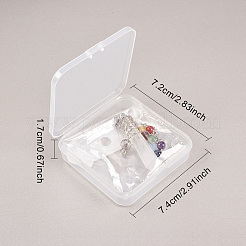 Chakra Natural & Synthetic Mixed Stone Pointed Dowsing Pendulums&nbsp;PALLOY-NB0001-10