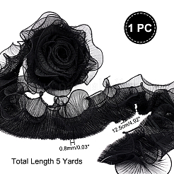 3 Layers Ruffled Polyester Ribbon&nbsp;OCOR-WH0047-65