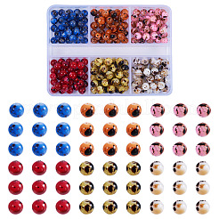 175pcs 5 colors Drawbench Style Dyed Natural Freshwater Shell Beads&nbsp;SHEL-PJ0001-01