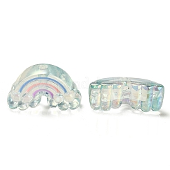 UV Plating Rainbow Iridescent Acrylic Enamel Beads&nbsp;OACR-G012-08