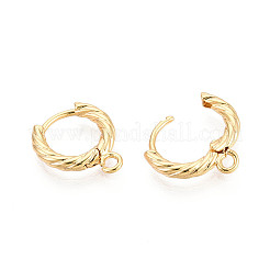 Brass Hoop Earring Findings&nbsp;KK-N263-128G