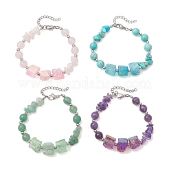 4Pcs Natural & Synthetic Mixed Gemstone Beaded Bracelets for Women&nbsp;BJEW-TA00713