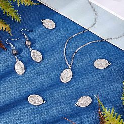36Pcs 3 Style 201 Stainless Steel Pendants&nbsp;STAS-UN0025-58