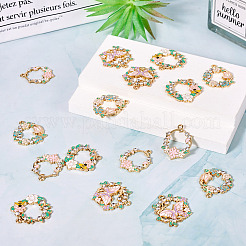 16Pcs 4 Styles Rack Plating Alloy Enamel Pendants&nbsp;FIND-TA0005-62