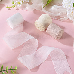 3 Rolls 3 Colors Wrinkle Polyester Ribbon&nbsp;OCOR-TA0002-98C