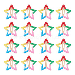 20Pcs Iron Enamel Snap Hair Clips for Girls&nbsp;PHAR-TADJ0001-09