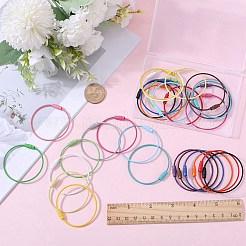 32Pcs 16 Colors Baking Paint Stainless Steel Cable Wire Keychain&nbsp;AJEW-SC0002-21