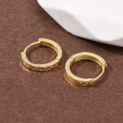 925 Sterling Silver Textured Hoop Earrings for Women&nbsp;EJEW-K317-05G