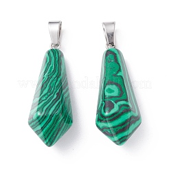 Synthetic Malachite Pointed Pendants&nbsp;G-I314-02P-12