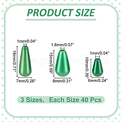 120Pcs 3 Styles ABS Plastic Imitation Pearl&nbsp;CCB-WR0001-02
