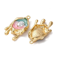 Light Gold Tone Alloy Enamel Pendants&nbsp;ENAM-B028-27KCG-01