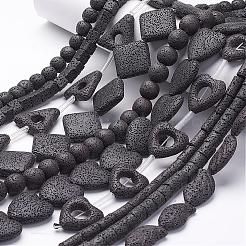 Natural Lava Rock Beads Strands&nbsp;G-P193-M