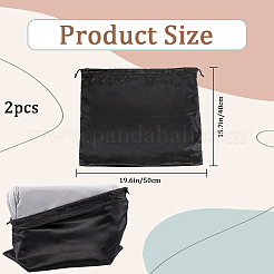 2Pcs Polyester Satin Pouches&nbsp;ABAG-BBC0001-18B