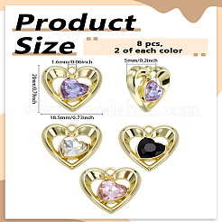8Pcs 4 Colors Alloy Pendants&nbsp;FIND-LP0005-98