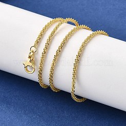 2MM Brass Link Chain Necklaces&nbsp;NJEW-M108-40G