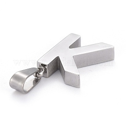 Non-Tarnish 304 Stainless Steel Letter Pendants&nbsp;X-STAS-H127-K-P