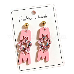 Acrylic Stud Dangle Earrings for Women&nbsp;WG1F7D6-01