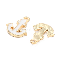 Light Gold Plated Alloy Enamel Charms&nbsp;ENAM-M219-07KCG-04