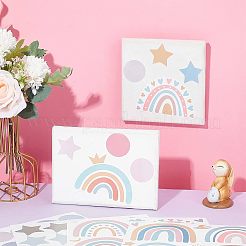 4 Sheet 4 Styles Waterproof Vinyl Wall Stickers&nbsp;DIY-WH0308-214