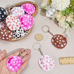 24Pcs 6 Colors Hat Plastic Keychains&nbsp;KEYC-PH01606