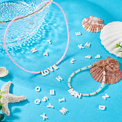 26Pcs 26 Styles Natural Freshwater Shell Letter Charms&nbsp;BSHE-TA0001-28