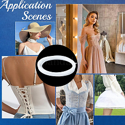 10M Translucent PVC Wedding Dress Shaping Fishbone&nbsp;DIY-GF0014-12A