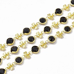 Handmade Brass Flat Round & Heart Link Chains&nbsp;CHC-F015-09G