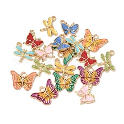 18Pcs 9 Styles Alloy Enamel Pendants&nbsp;ENAM-FP0002-52