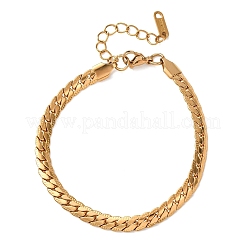 304 Stainless Steel Panzer Chain Bracelets for Women&nbsp;BJEW-F529-15G