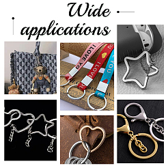 50Pcs 5 Style Iron Keychain Clasps&nbsp;FIND-CA0003-95