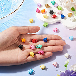 30Pcs 15 Colors Baking Paint Opaque Acrylic Beads&nbsp;ACRP-TA0001-05