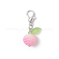 Imitation Pearl Acrylic Berry Beaded Pendants Decorations&nbsp;HJEW-JM04077-01