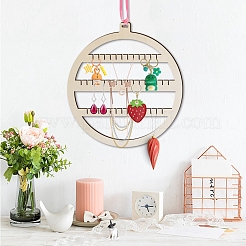 Flat Round Wood Wall Mounted Display Rack&nbsp;PW-WG43679-02
