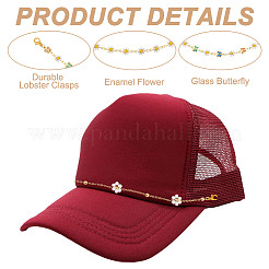 Brass Enamel Link Baseball Cap Chain&nbsp;AJEW-GO00028