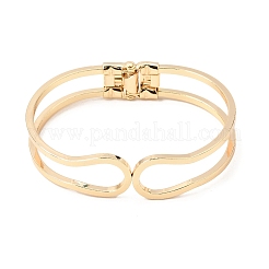 Brass Hollow Hinged Cuff Bangles for Women&nbsp;KK-CBA0B5A-02G