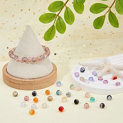 600Pcs 24 Colors Transparent Crackle Glass Beads&nbsp;GLAA-BC0001-26