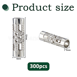 300Pcs 316 Surgical Stainless Steel Hollow Tube Beads&nbsp;STAS-DC0017-21