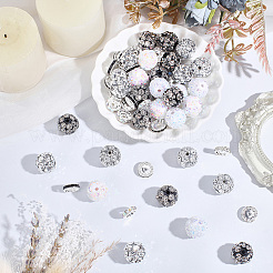 DIY 60Pcs 9 Styles Resin & Brass Rhinestone Bead Findings Kits&nbsp;DIY-PA0002-02