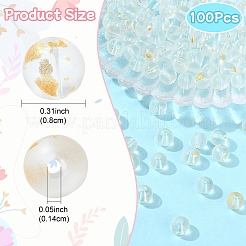100Pcs Frosted Baking Paint Glass Beads&nbsp;DGLA-YW0001-36A